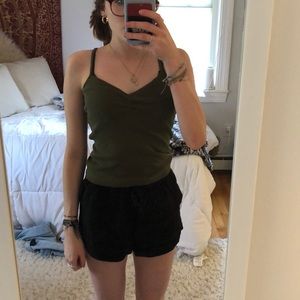 top shop olive green tank